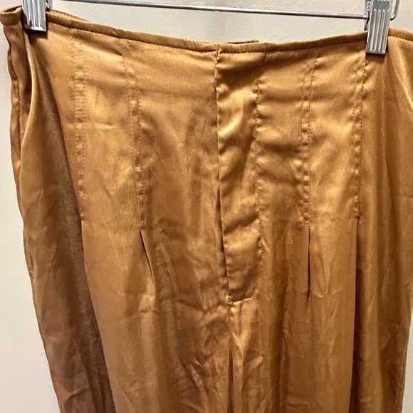 Shop12th Tribe x Salty Blonde Collab satin golden orange trousers. - Picture 7 of 9